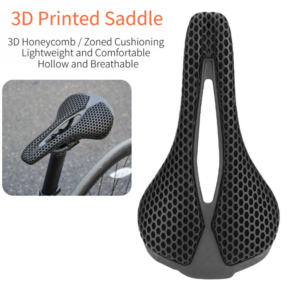 Carbon Saddle 3D Printed Honeycomb - مقعد دراجة مصنوع من ألياف الكربون