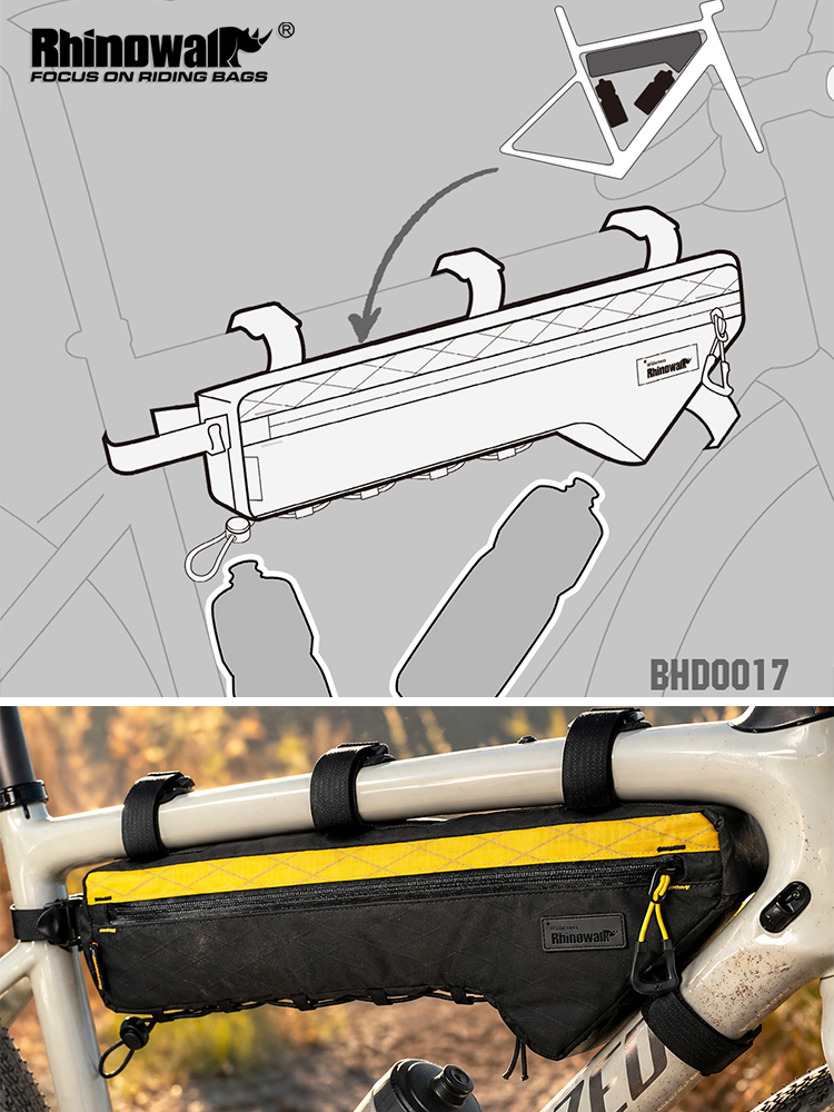 Gravel Bike Frame Bag Bikepacking - حقيبة دراجة مثلثة الشكل من Rhinowalk