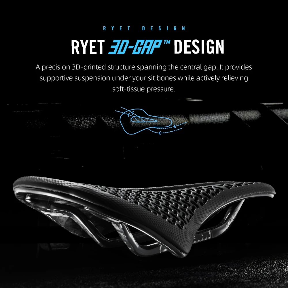 Carbon Saddle 3D Printed Honeycomb - RYET سرج كربوني مطبوع بتقنية ثلاثية