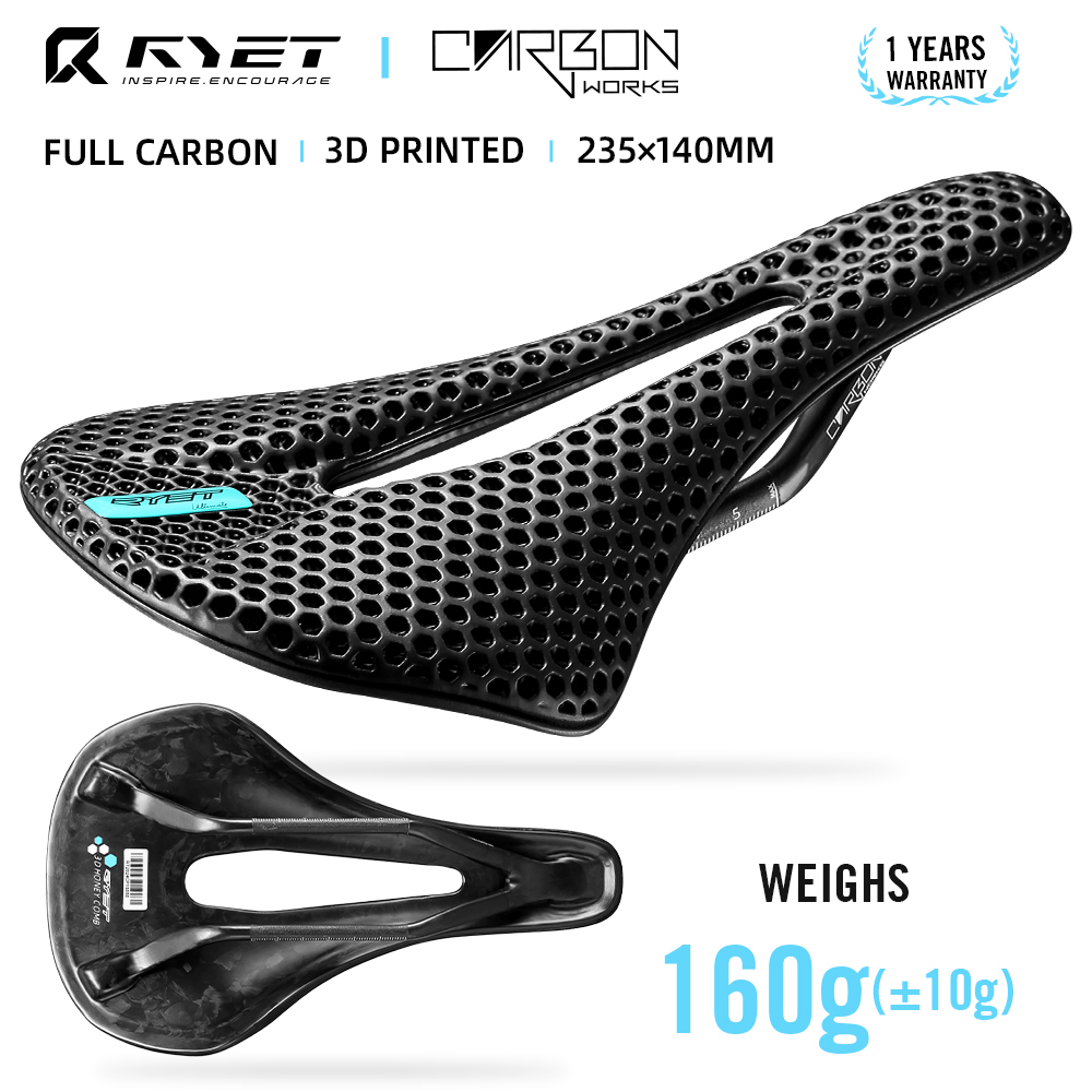 Carbon Saddle 3D Printed Honeycomb - سرج دراجة RYET مصنوع من الكربون