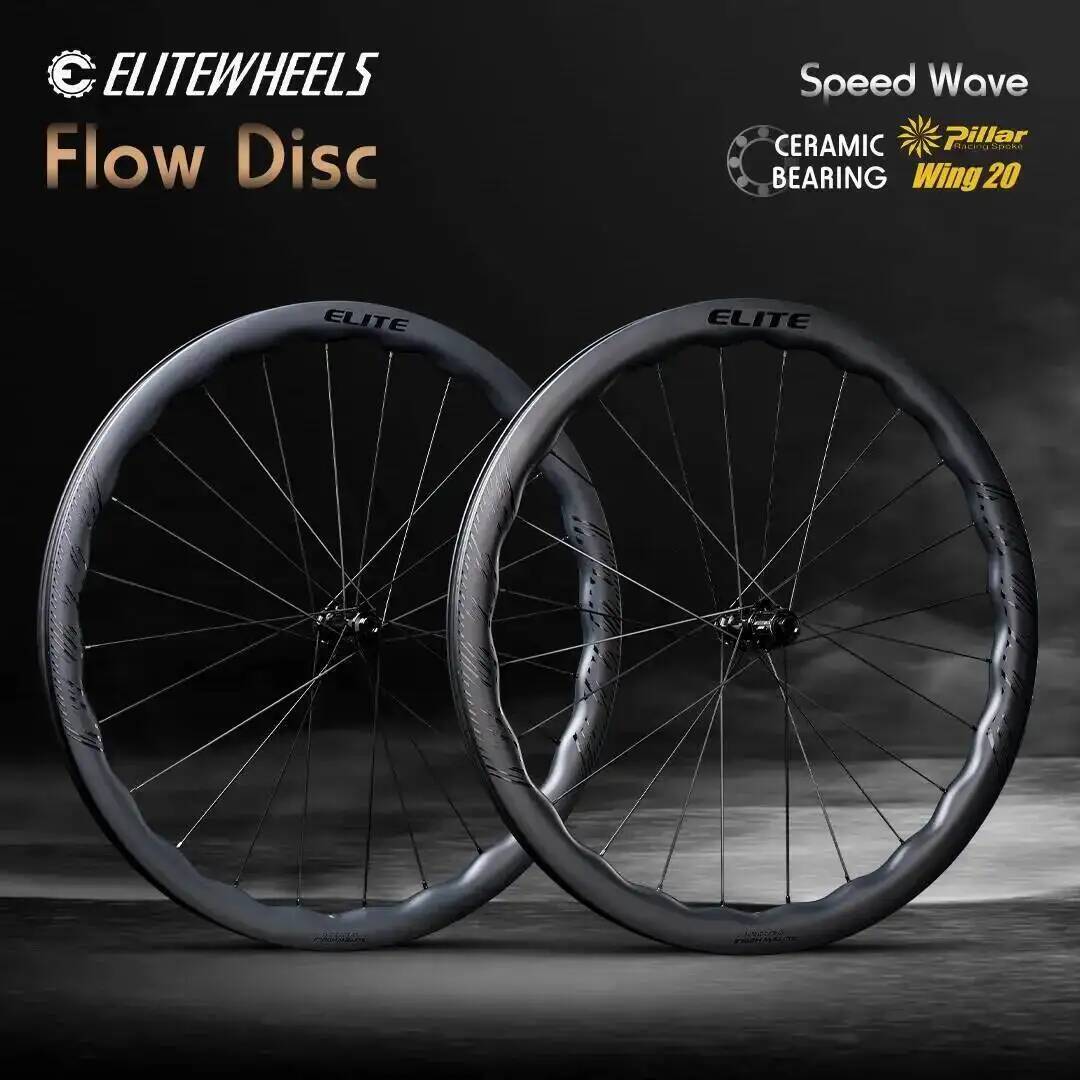 Gravel Bike Wheelset Carbon 700C - عجلات ELITEWHEELS FLOW للطرق مع فرامل