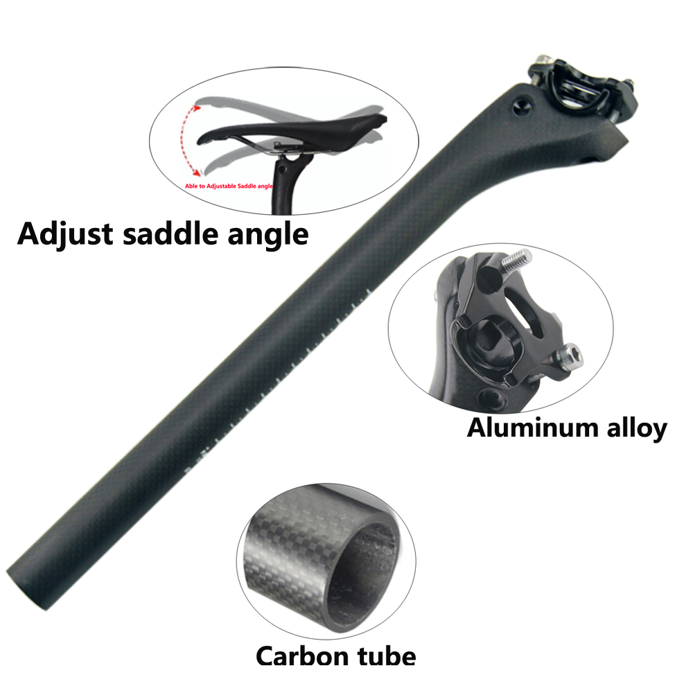 عمود مقعد دراجة هوائية من الكر - مراجعة Carbon Seatpost 27.2 31.6 Offset وسعره