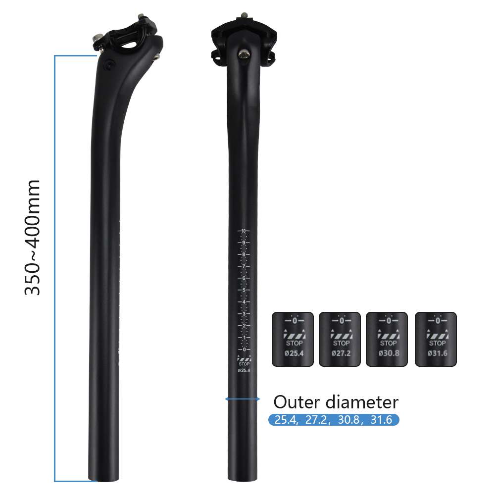 عمود مقعد دراجة هوائية من الكر - مراجعة Carbon Seatpost 27.2 31.6 Offset وسعره