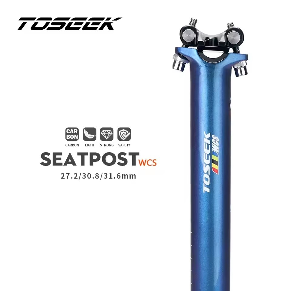 عمود مقعد دراجة TOSEEK WCS من  - مراجعة Carbon Seatpost 27.2 31.6 Offset وسعره
