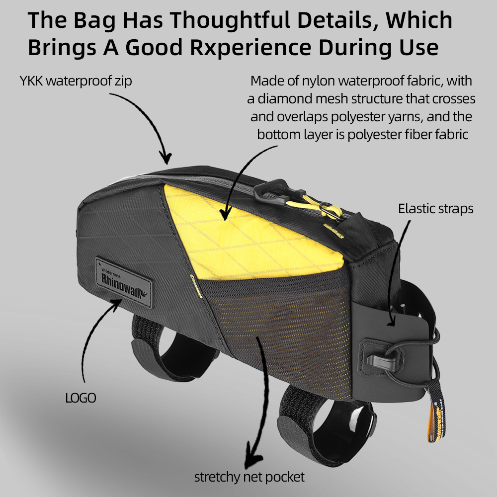 Rhinowalk 1.2L/2.1L الدراجة ال - مراجعة Gravel Bike Frame Bag Bikepacking وسعره