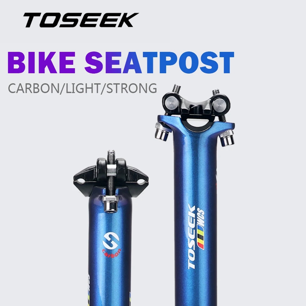 عمود مقعد دراجة TOSEEK C12 من  - مراجعة Carbon Seatpost 27.2 31.6 Offset وسعره