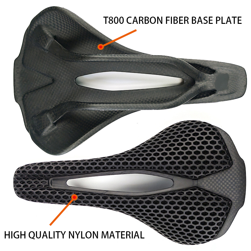 دراجة خفيفة T800 ألياف الكربون - مراجعة Carbon Saddle 3D Printed Honeycomb وسعره
