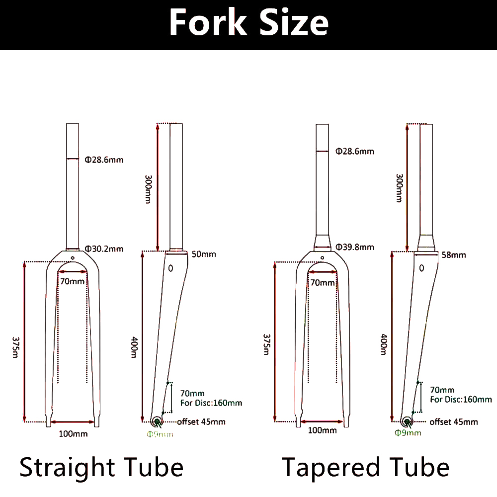 شوكة دراجة جرافل 700C*55C، شوك - مراجعة Carbon Fork Gravel Disc Brake وسعره