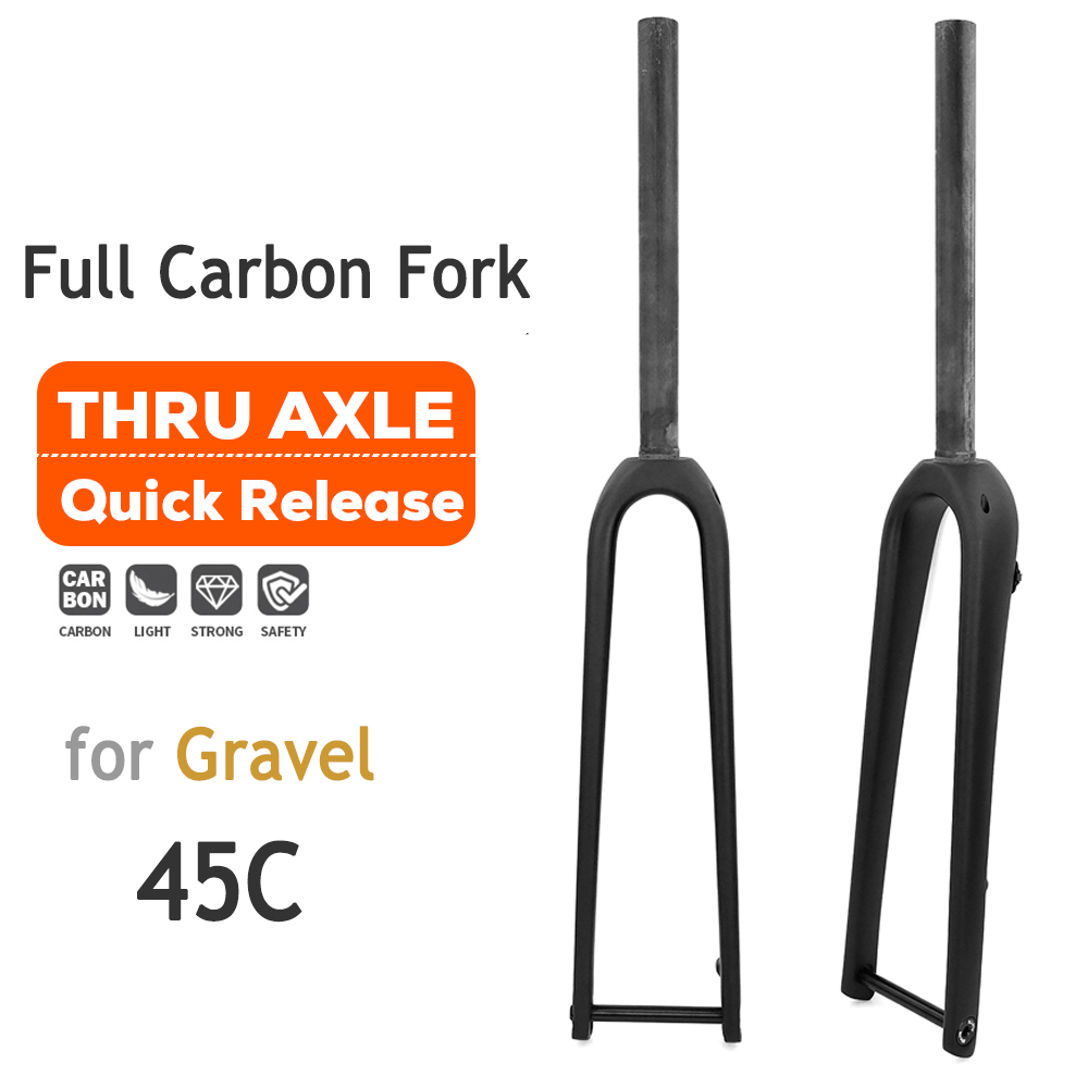 شوكة دراجة كربونية بدون شعار ل - مراجعة Carbon Fork Gravel Disc Brake وسعره