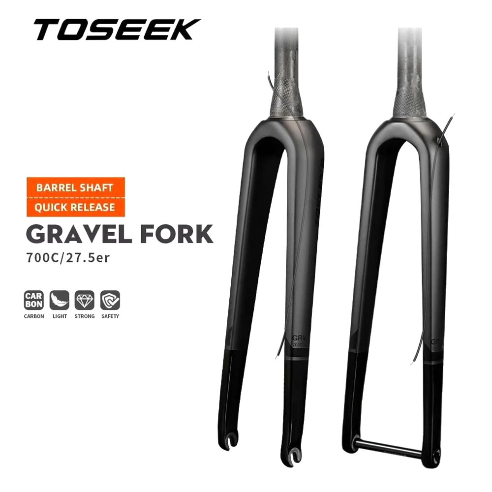 TOSEEK T800 الكربون شوكة دراجة - مراجعة Carbon Fork Gravel Disc Brake وسعره
