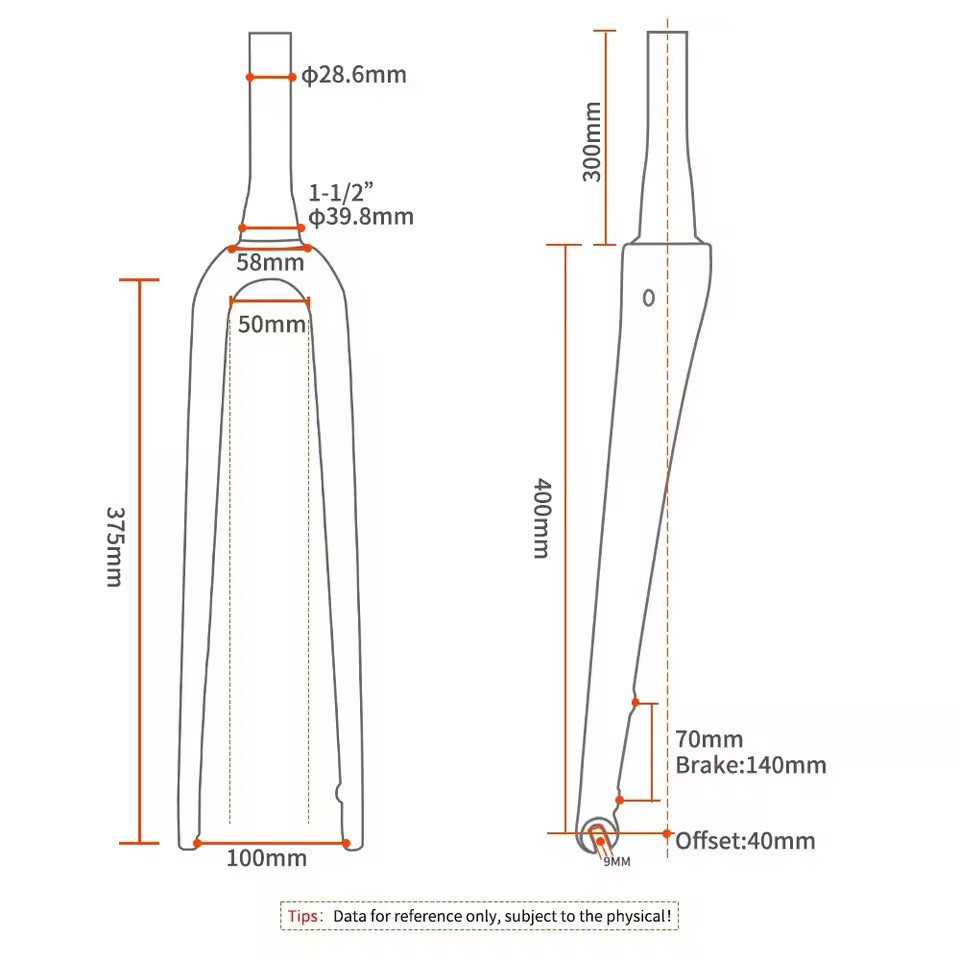 TOSEEK T800 الكربون شوكة دراجة - مراجعة Carbon Fork Gravel Disc Brake وسعره