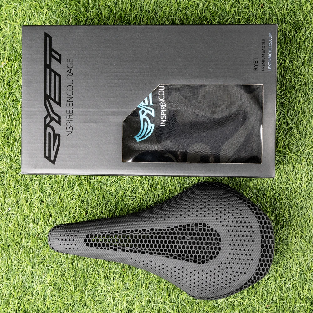 RYET سرج دراجة كامل من الكربون - مراجعة Carbon Saddle 3D Printed Honeycomb وسعره