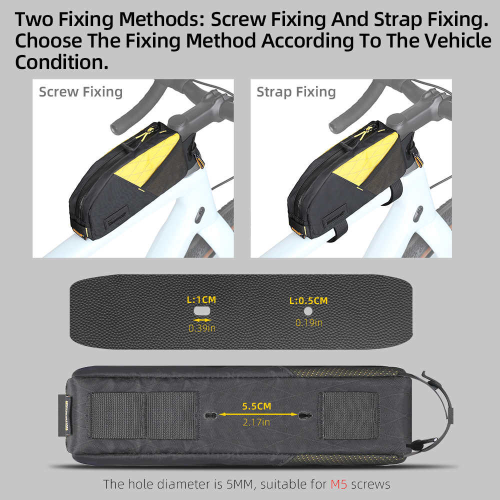 حقيبة دراجة Rhinowalk مقاومة ل - مراجعة Gravel Bike Frame Bag Bikepacking وسعره