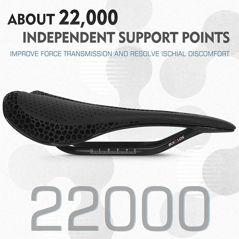BUCKLOS كامل الكربون دراجة الس - مراجعة Carbon Saddle 3D Printed Honeycomb وسعره