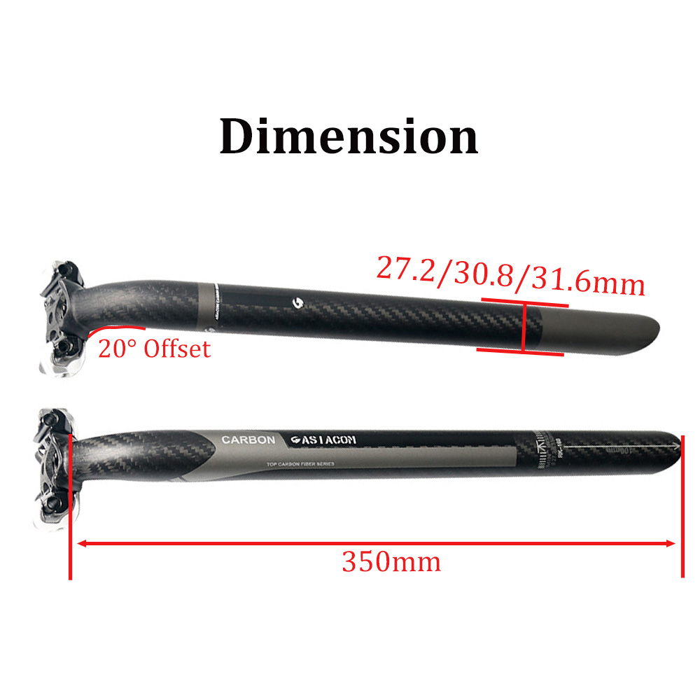 عمود مقعد ASIACOM مصنوع بالكام - مراجعة Carbon Seatpost 27.2 31.6 Offset وسعره
