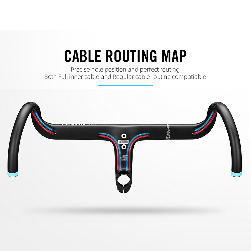 مقود دراجة LEXON من الكربون ال - مراجعة Integrated Carbon Handlebar Stem Gravel وسعره
