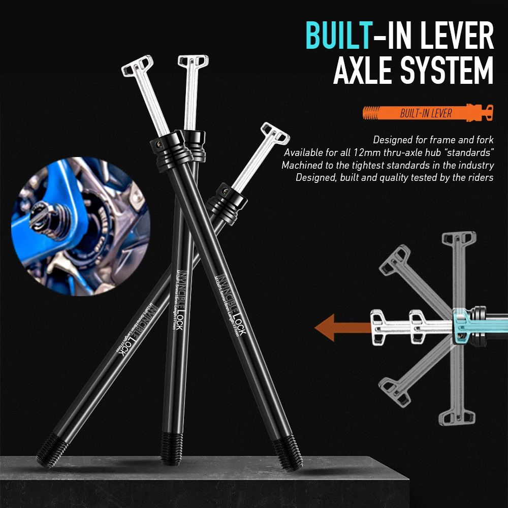 محور عجلة دراجة RYET، 12 مم، م - مراجعة Bike Thru Axle Lever 12X142 وسعره