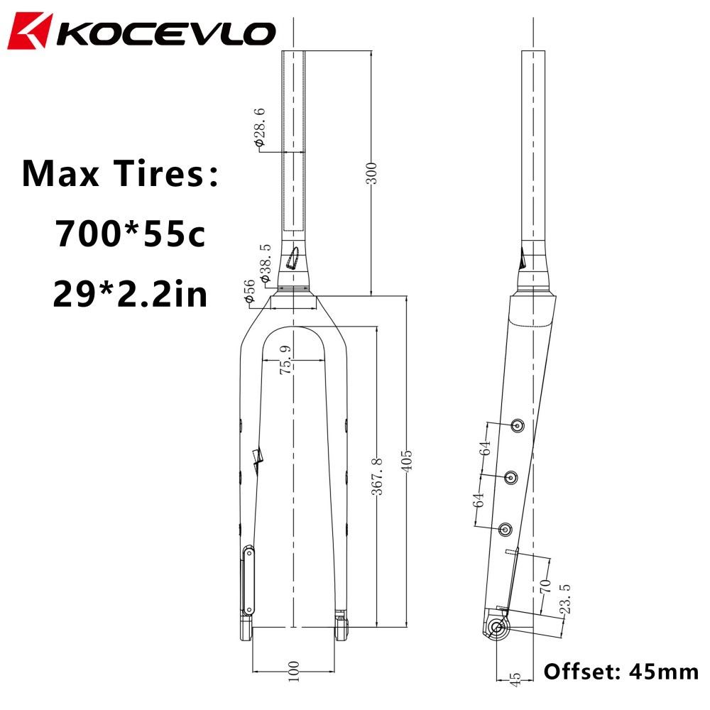 شوكة دراجة جرافل من الكربون ال - مراجعة Carbon Fork Gravel Disc Brake وسعره