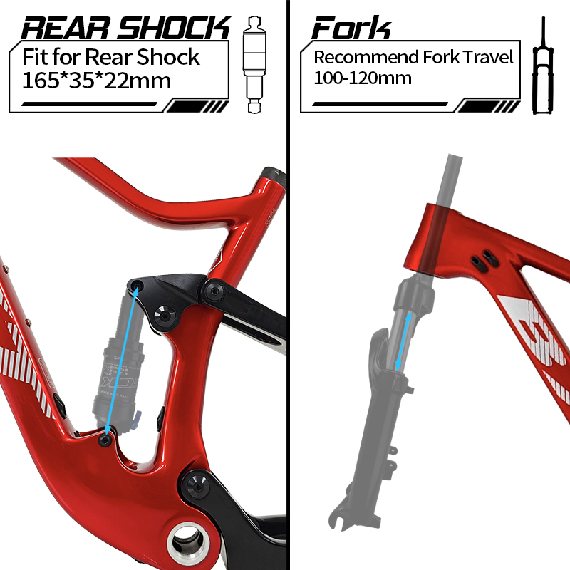 إطار دراجة جبلية BXT 29er كامل - مراجعة Carbon Mountain Bike Frame 29Er Boost وسعره