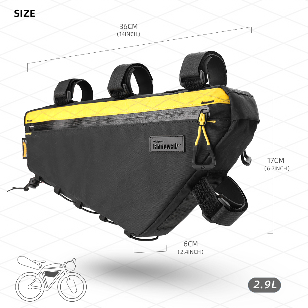 Rhinowalk إطار دراجة هوائية حق - مراجعة Gravel Bike Frame Bag Bikepacking وسعره