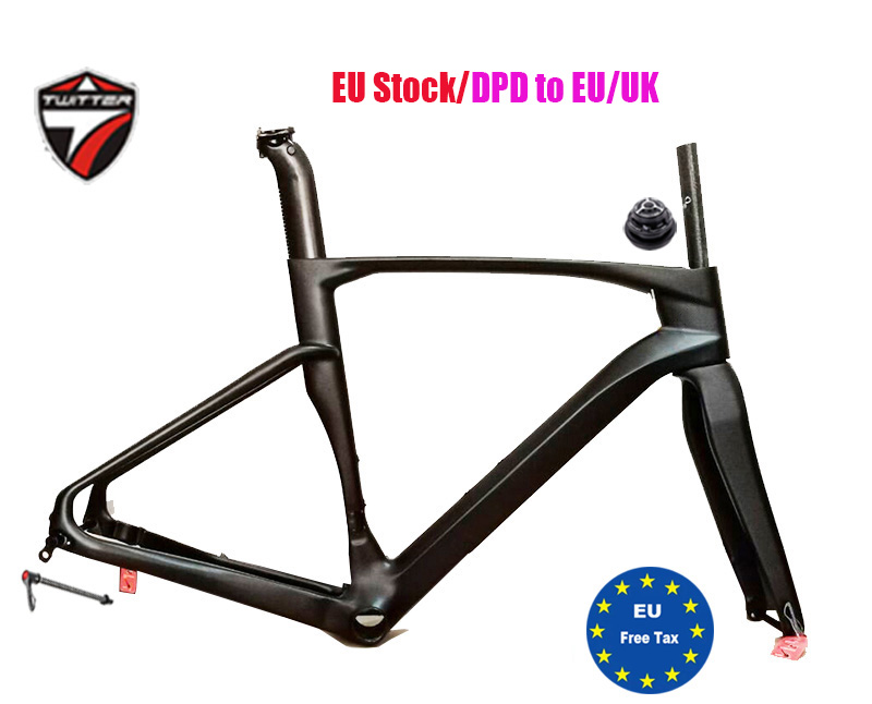 الكربون دراجة الإطار شوكة تويت - مراجعة Carbon Gravel Frame Disc Brake 700C وسعره