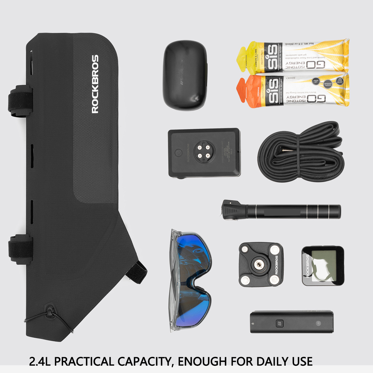 حقيبة إطار الدراجة المقاومة لل - مراجعة Gravel Bike Frame Bag Bikepacking وسعره