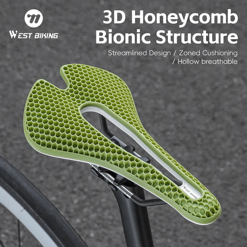 مقعد دراجة WEST BIKING مطبوع ب - مراجعة Carbon Saddle 3D Printed Honeycomb وسعره