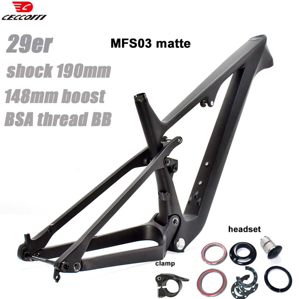 CECCOTTI تعليق إطار MTB 148*12 - مراجعة Carbon Mountain Bike Frame 29Er Boost وسعره
