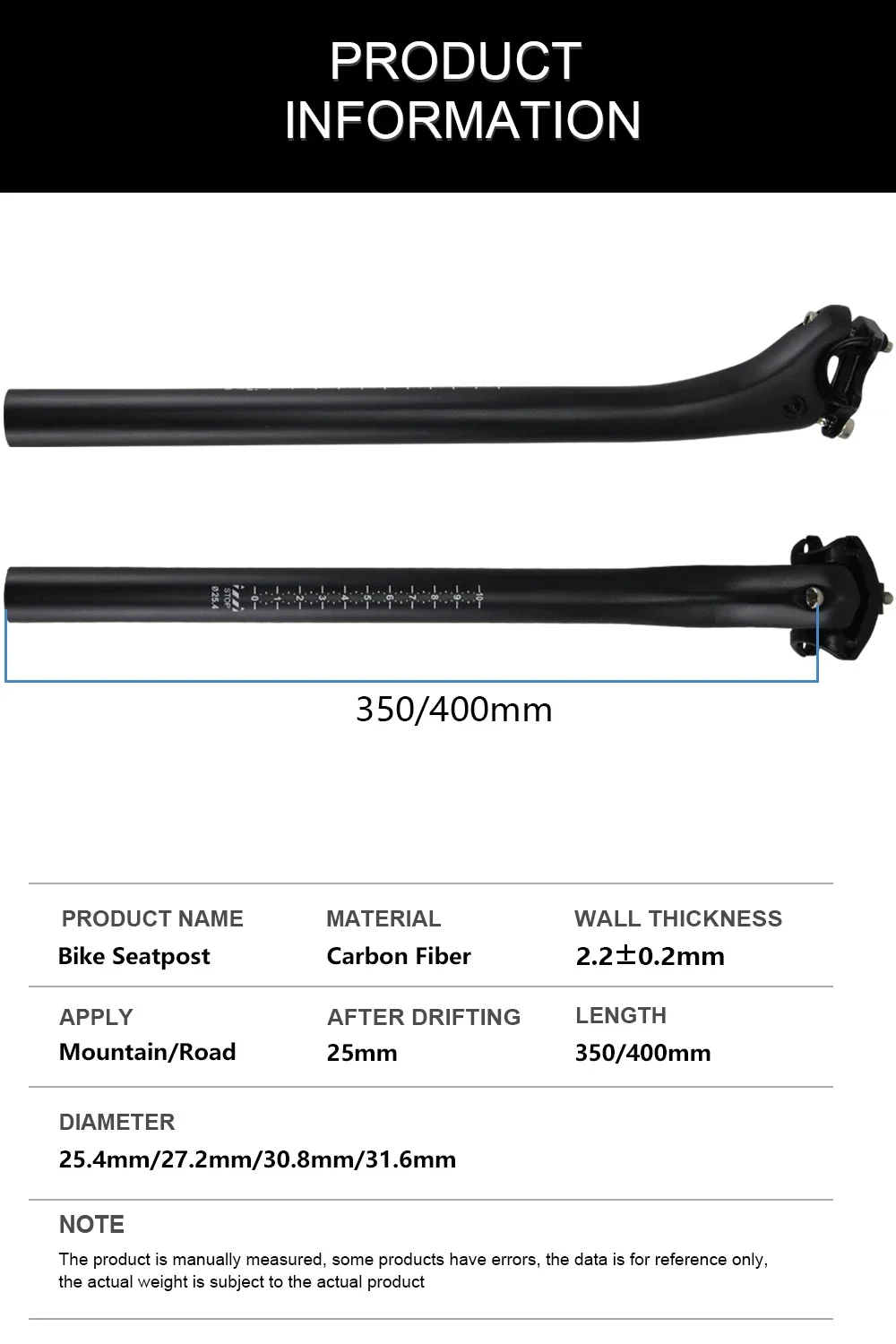 عمود مقعد كربوني RXL SL MTB بق - مراجعة Carbon Seatpost 27.2 31.6 Offset وسعره
