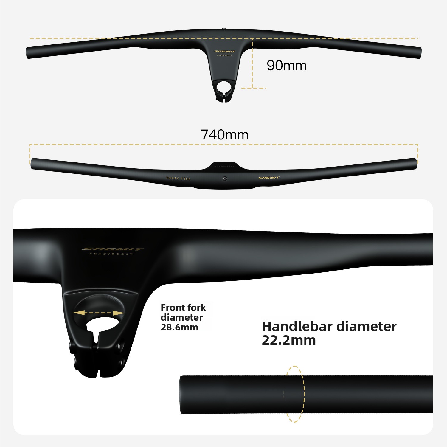 مقود دراجة جبلية من ألياف الكر - مراجعة Integrated Carbon Handlebar Stem Gravel وسعره