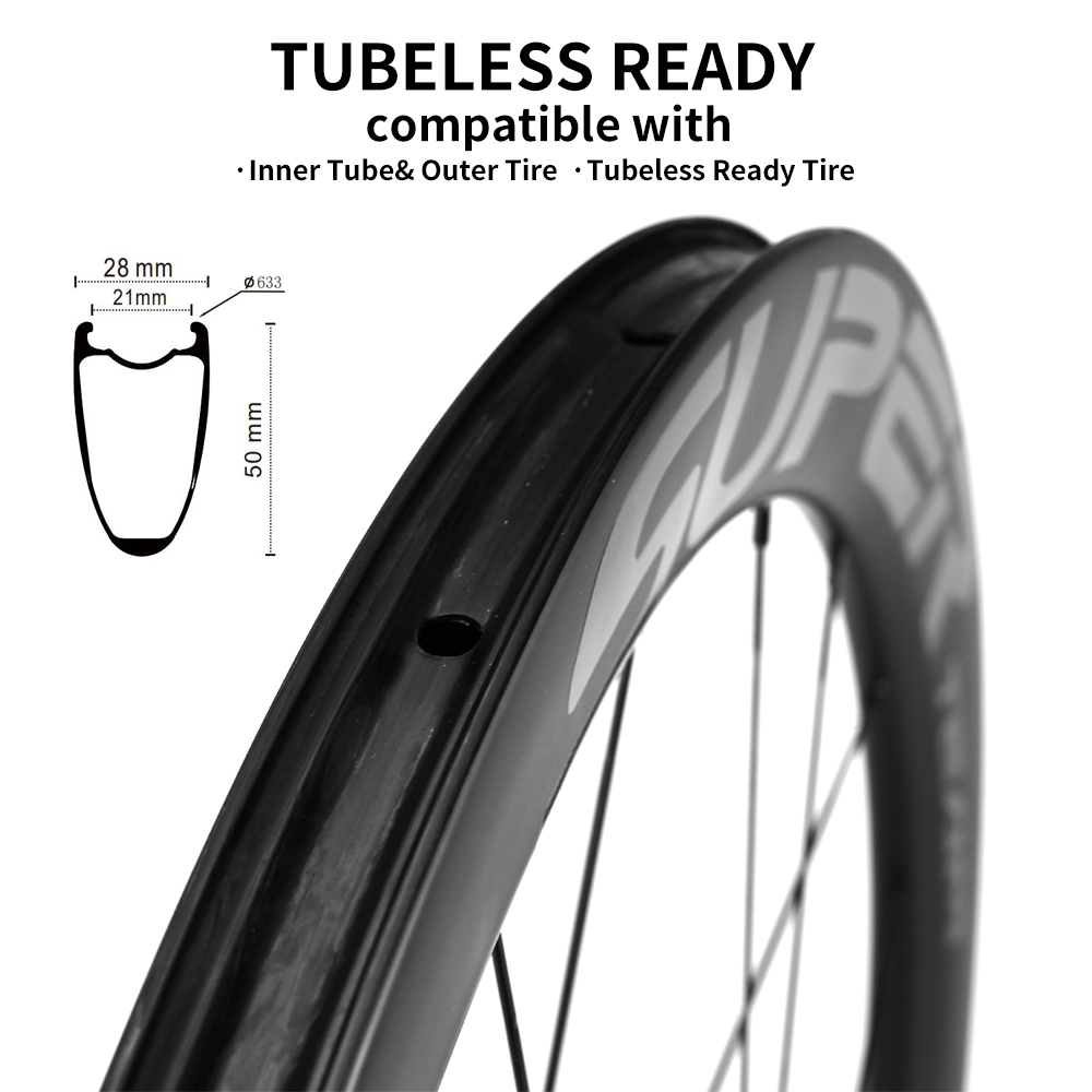 SUPERTEAM 700C مكبح قرصي مجموع - مراجعة Gravel Bike Wheelset Carbon 700C وسعره