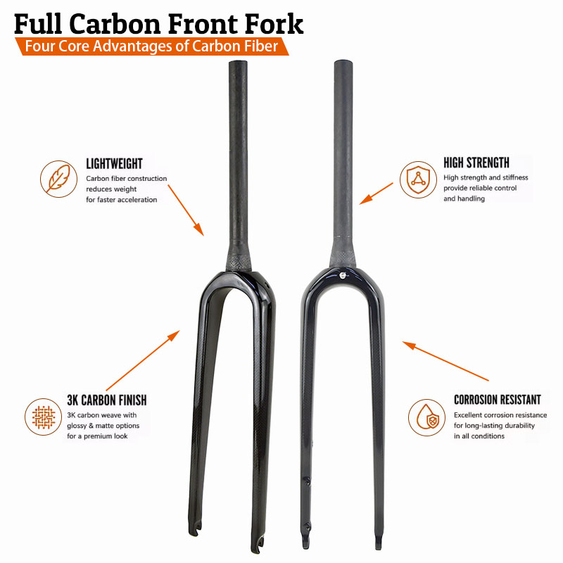 شوكة دراجة طريق/جرافل كاملة من - مراجعة Carbon Fork Gravel Disc Brake وسعره