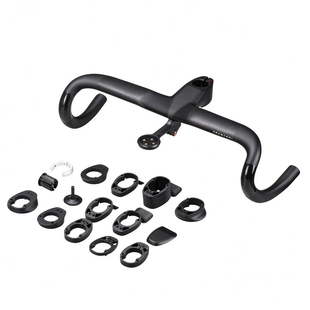 خفيف الوزن للغاية - كربون كامل - مراجعة Integrated Carbon Handlebar Stem Gravel وسعره