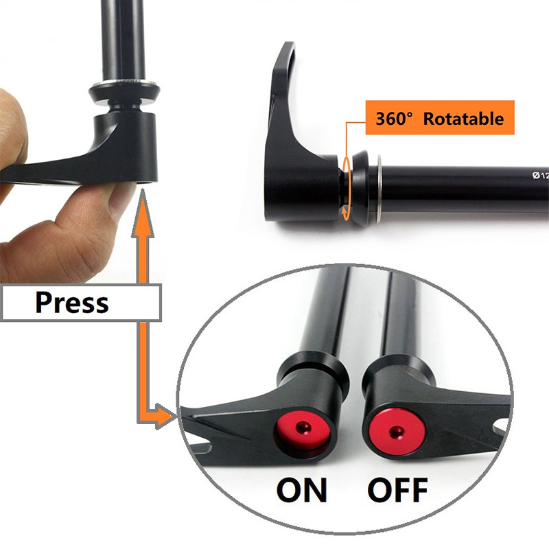 محور عجلة دراجة هوائية HEPPE M - مراجعة Bike Thru Axle Lever 12X142 وسعره